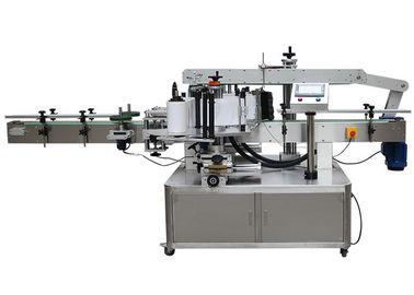 Double Side Flat Label Applicator Machine / Auto Bottle Labeling Machine