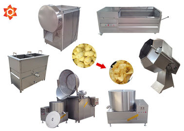 Industrial Small Scale Potato Chip Making Machine With 1 Year Warranty