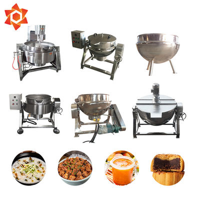 JC-500 Stainless Steel Steam Jacketed Kettle Electric Double Cooking Pan