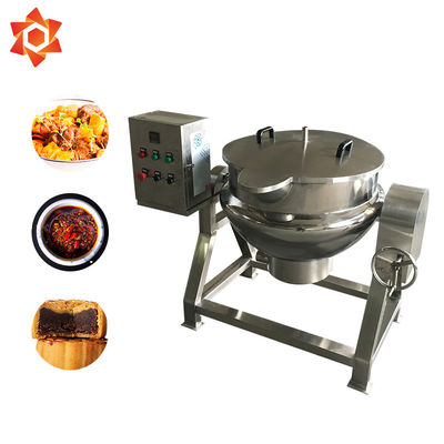 Safe Hygienic Electric Heated Jacket Kettle 500L Stainless Steel Cooking Pot 2.2kw Power